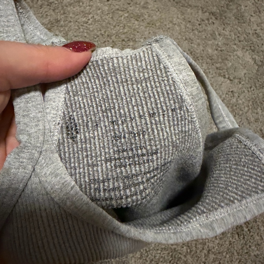 Free people movement Gray Ribbed Women's crop Top - Picture 3 of 4